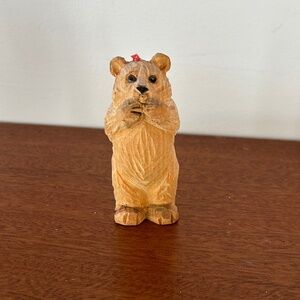Delightful Russian Wooden Bear Sculpture | Hand carved